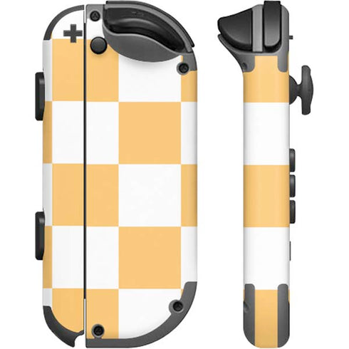 Yellow and White Checkerboard Nintendo Joy-Con (L/R) Controller Skin