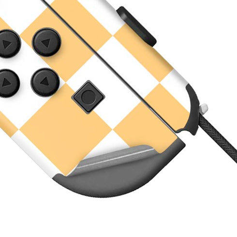 Yellow and White Checkerboard Nintendo Joy-Con (L/R) Controller Skin