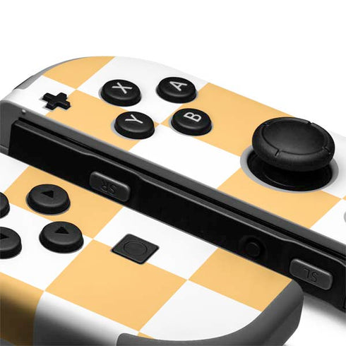 Yellow and White Checkerboard Nintendo Joy-Con (L/R) Controller Skin