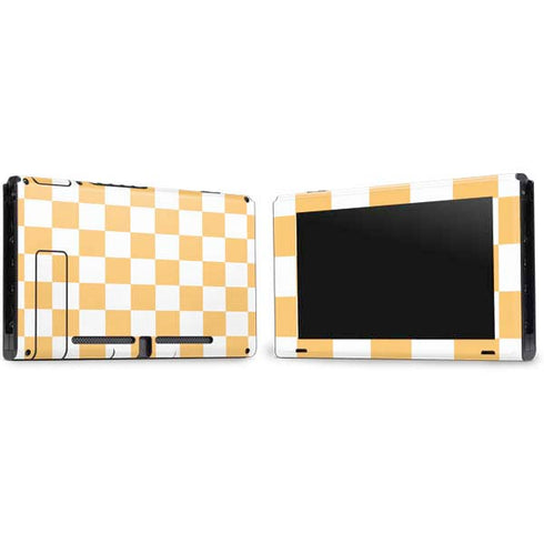 Yellow and White Checkerboard Nintendo Switch Bundle Skin