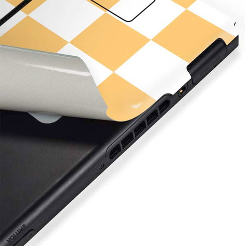 Yellow and White Checkerboard Nintendo Switch Bundle Skin