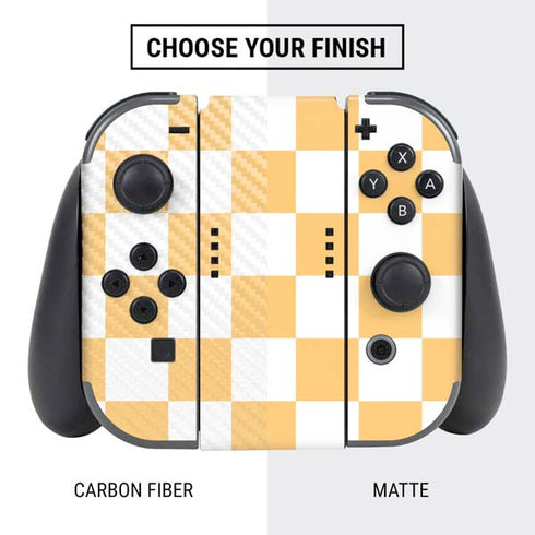 Yellow and White Checkerboard Nintendo Switch Bundle Skin
