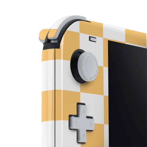 Yellow and White Checkerboard Nintendo Switch Lite Skin