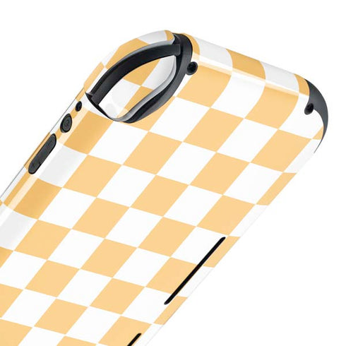 Yellow and White Checkerboard Nintendo Switch Lite Skin