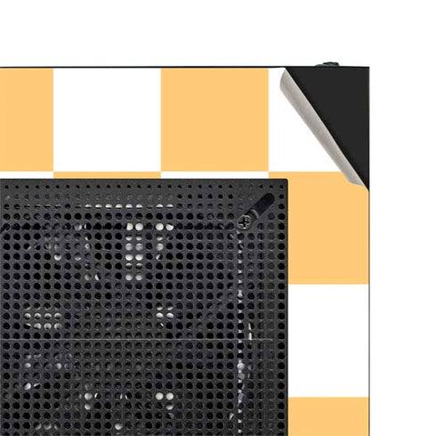 Yellow and White Checkerboard NZXT H510 Compact ATX Mid-Tower Case Skin