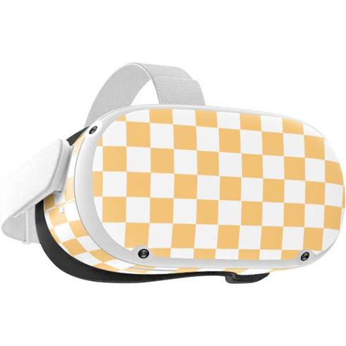Yellow and White Checkerboard Oculus Quest 2 Skin