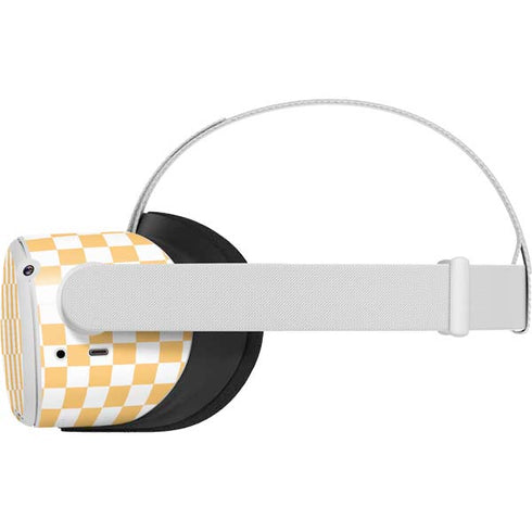 Yellow and White Checkerboard Oculus Quest 2 Skin