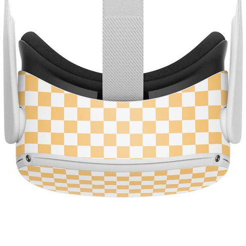 Yellow and White Checkerboard Oculus Quest 2 Skin