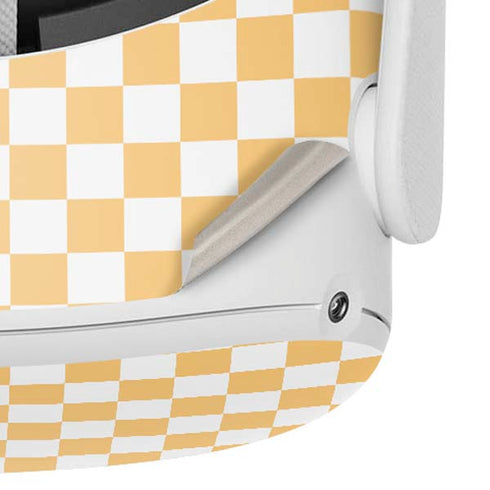 Yellow and White Checkerboard Oculus Quest 2 Skin