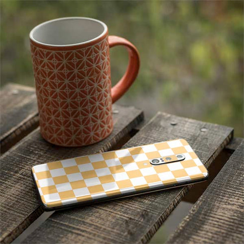 Yellow and White Checkerboard OnePlus 7 Pro Skin