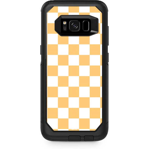 Yellow and White Checkerboard Otterbox Commuter Galaxy Skin