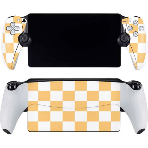 Yellow and White Checkerboard PlayStation Portal Remote Player Skin