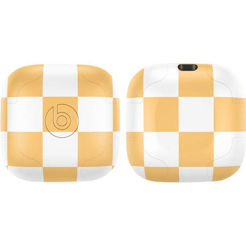 Yellow and White Checkerboard PowerBeats Pro Skin