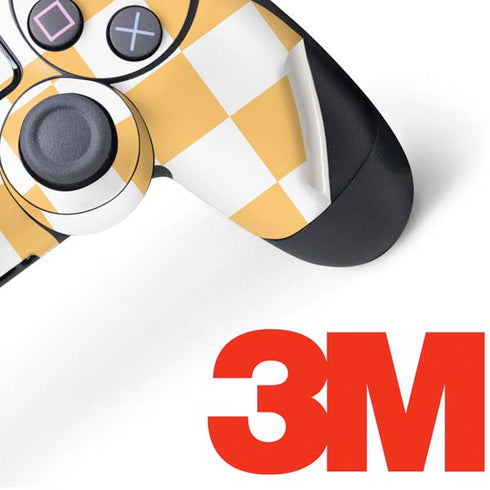 Yellow and White Checkerboard PS4 Controller Skin