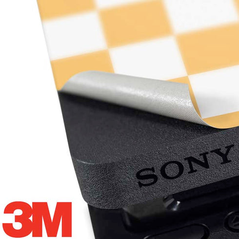 Yellow and White Checkerboard PS4 Slim Skin
