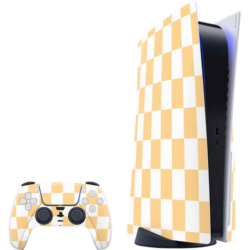 Yellow and White Checkerboard PS5 Bundle Skin