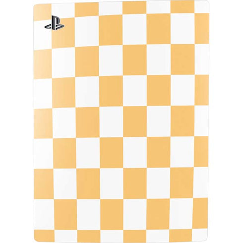 Yellow and White Checkerboard PS5 Digital Edition Bundle Skin