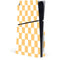 Yellow and White Checkerboard PS5 Slim Disk Console Skin