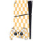 Yellow and White Checkerboard PS5 Slim Digital Edition Bundle Skin