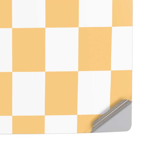 Yellow and White Checkerboard PS5 Slim Digital Edition Console Skin