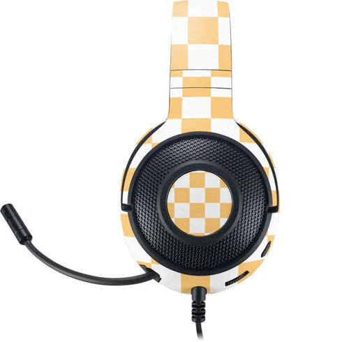 Yellow and White Checkerboard Razer Kraken X Skin
