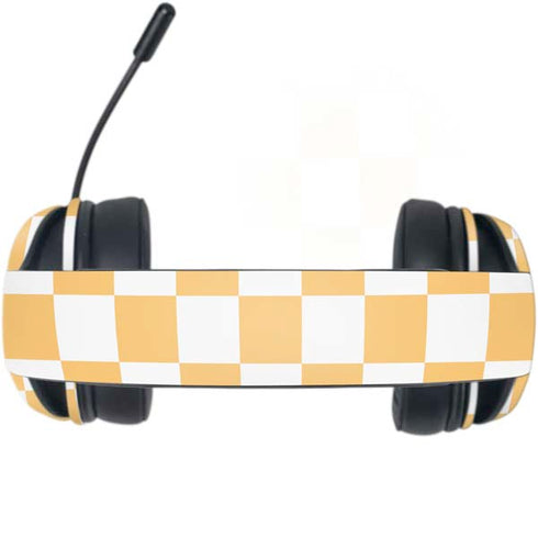 Yellow and White Checkerboard Razer Kraken X Skin