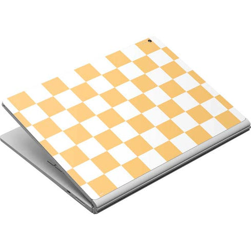 Yellow and White Checkerboard Surface Book Skin