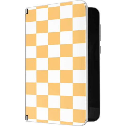 Yellow and White Checkerboard Surface Duo Skin