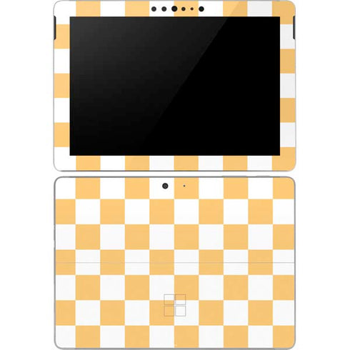Yellow and White Checkerboard Surface Go Skin