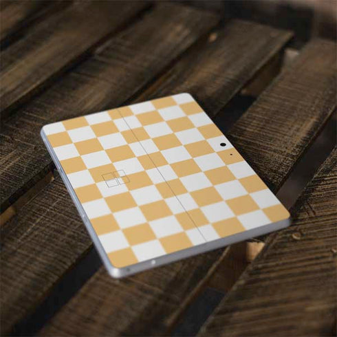 Yellow and White Checkerboard Surface Go Skin
