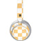 Yellow and White Checkerboard Surface Headphones Skin