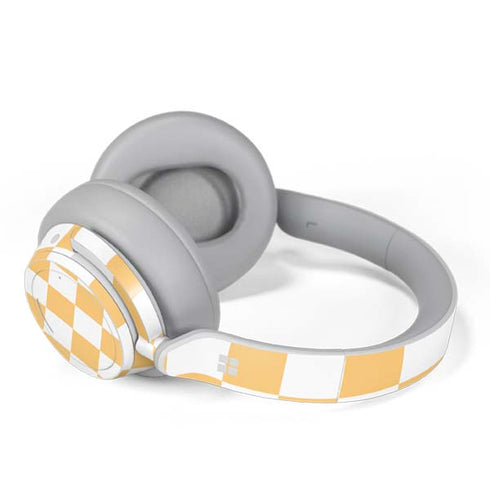 Yellow and White Checkerboard Surface Headphones Skin