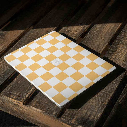 Yellow and White Checkerboard Surface Laptop 3 13.5in Skin
