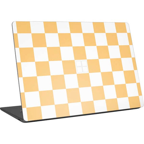 Yellow and White Checkerboard Surface Laptop 4 15in Skin