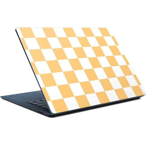 Yellow and White Checkerboard Surface Laptop Skin