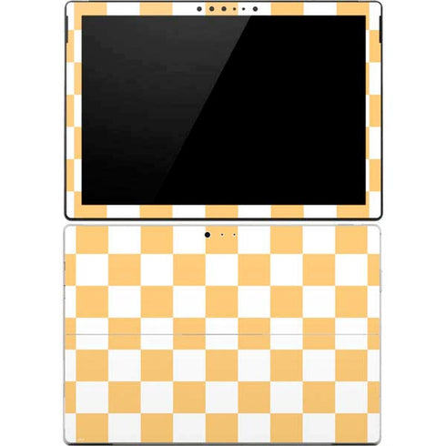 Yellow and White Checkerboard Surface Pro 4 Skin