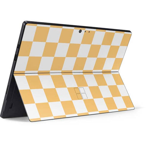 Yellow and White Checkerboard Surface Pro 6 Skin