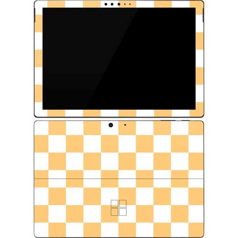 Yellow and White Checkerboard Surface Pro 7 Skin
