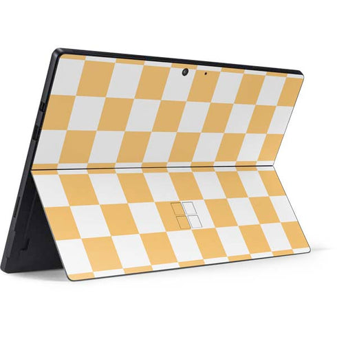 Yellow and White Checkerboard Surface Pro 7 Skin