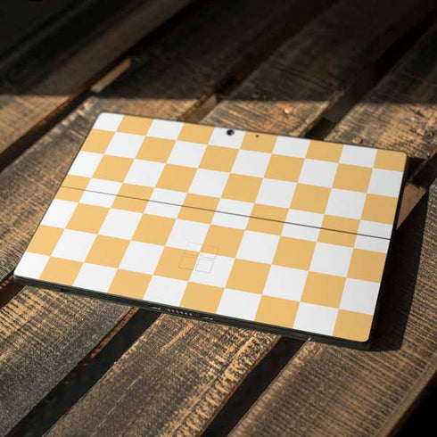 Yellow and White Checkerboard Surface Pro 7 Skin