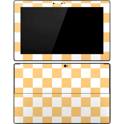 Yellow and White Checkerboard Surface Pro Tablet Skin