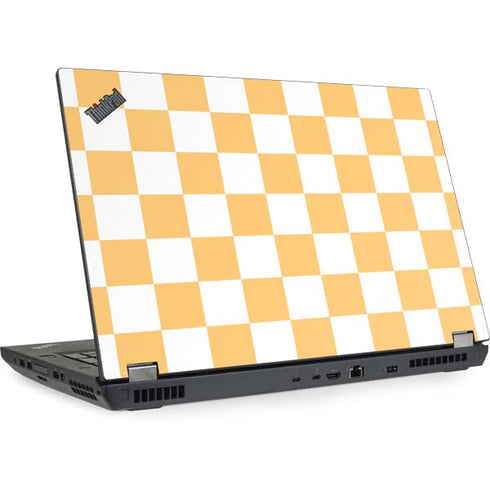 Yellow and White Checkerboard Lenovo ThinkPad Skin