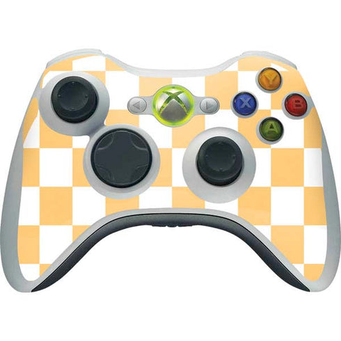Yellow and White Checkerboard Xbox 360 Wireless Controller Skin