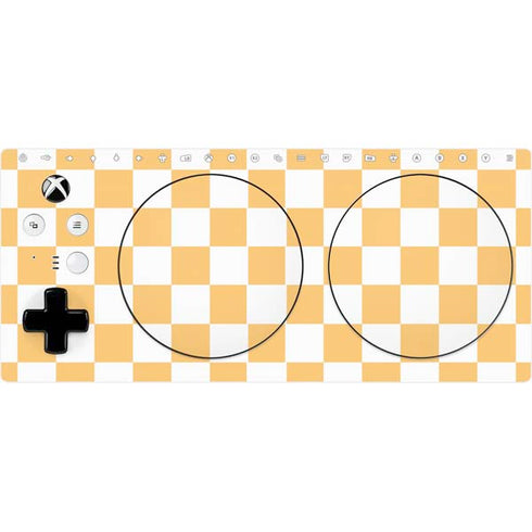 Yellow and White Checkerboard Xbox Adaptive Controller Skin
