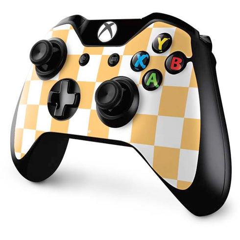 Yellow and White Checkerboard Xbox One Controller Skin