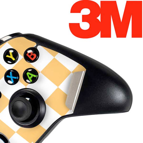 Yellow and White Checkerboard Xbox One Controller Skin