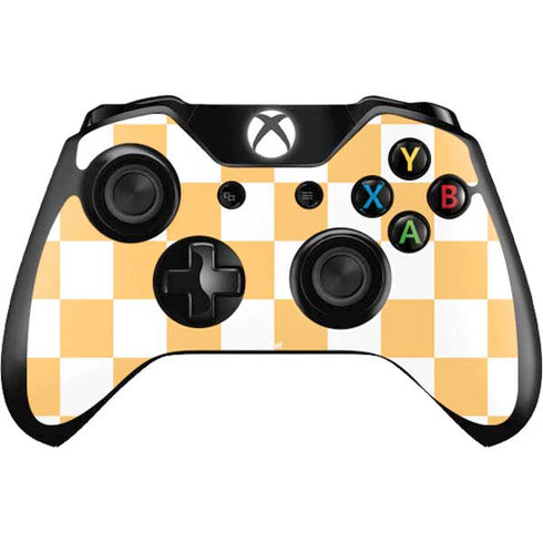 Yellow and White Checkerboard Xbox One Controller Skin
