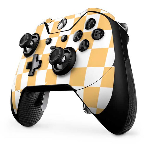 Yellow and White Checkerboard Xbox One Elite Controller Skin