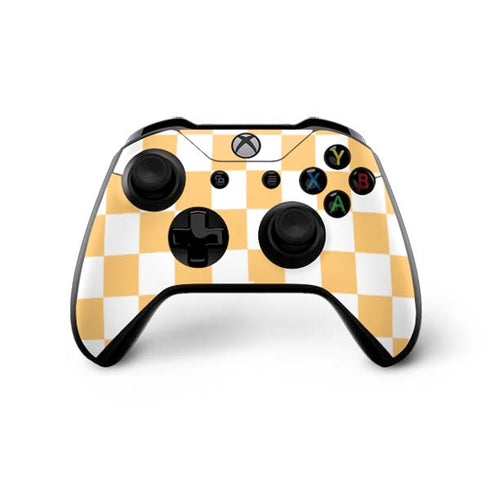 Yellow and White Checkerboard Xbox One X Bundle Skin