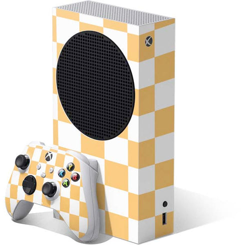 Yellow and White Checkerboard Xbox Series S Bundle Skin